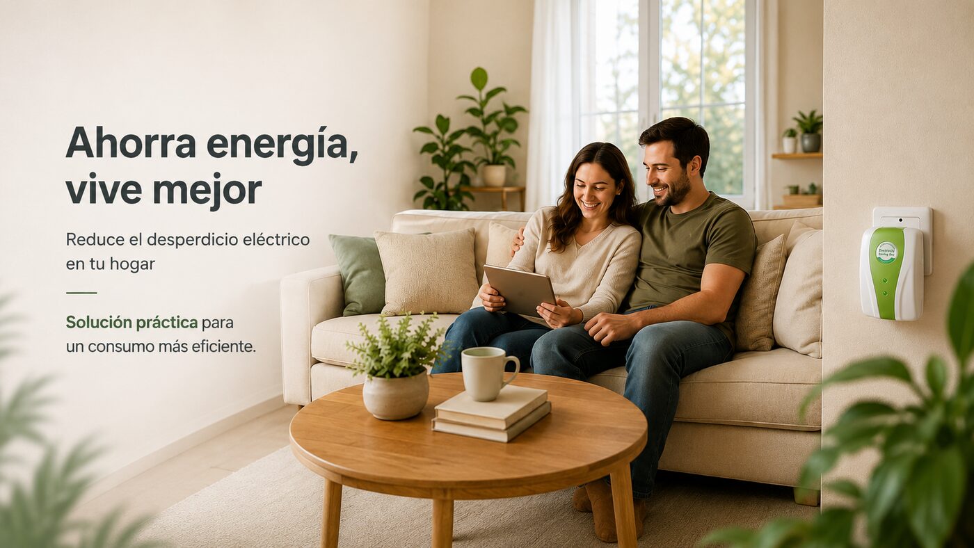Ahorra energía, vive mejor — Electricity Saving Box en el hogar